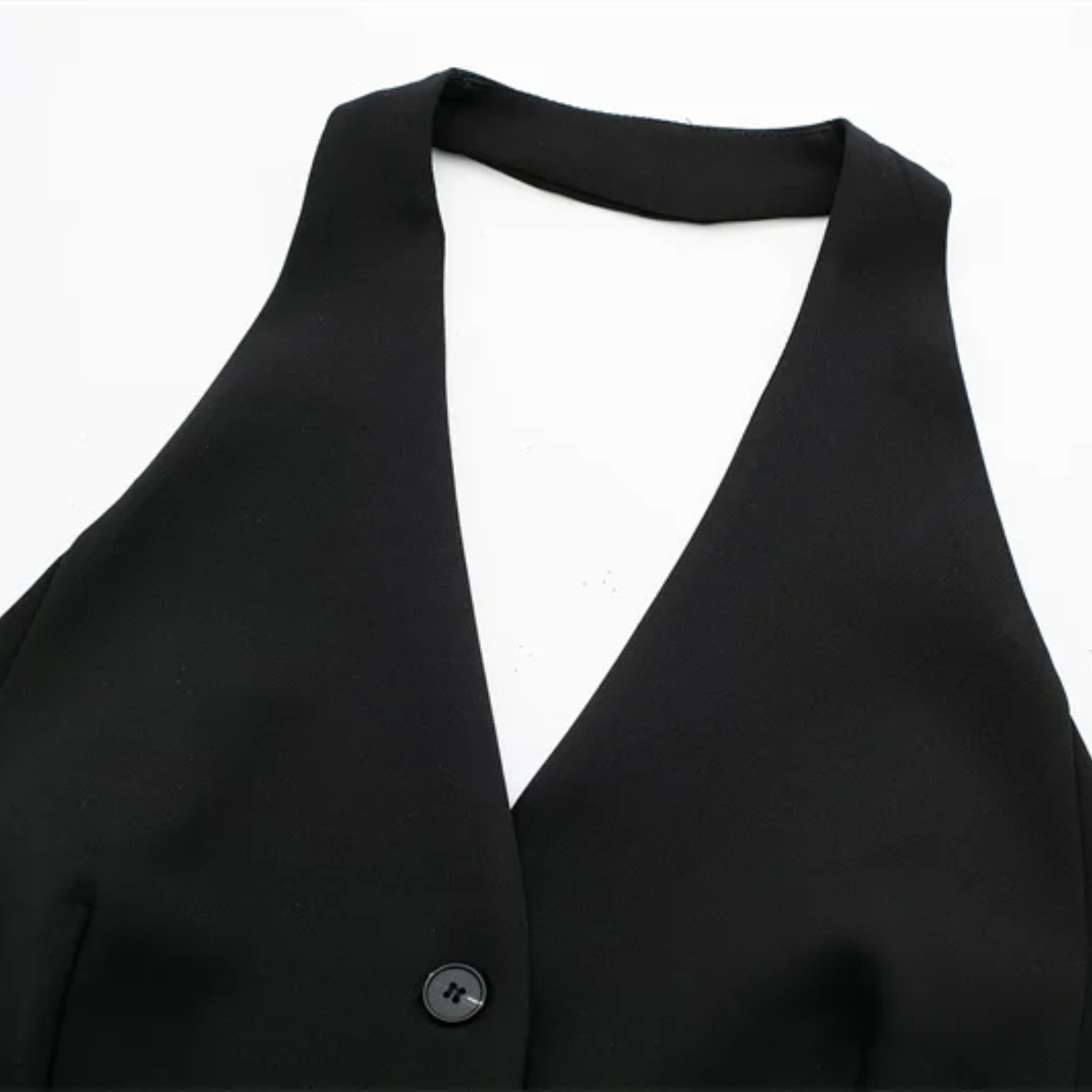 Harper | Off-Shoulder V-Neck Backless Cropped Vest
