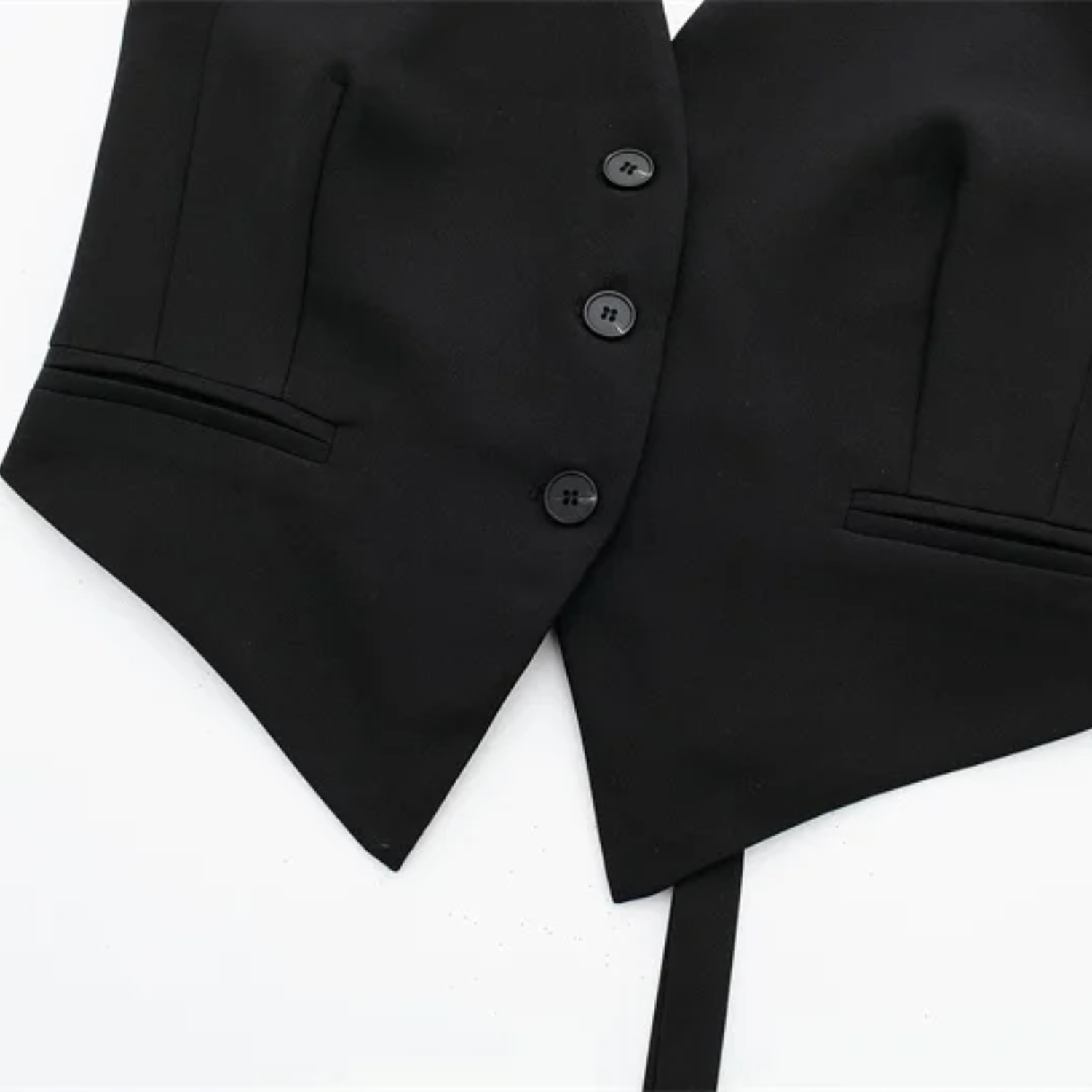 Harper | Off-Shoulder V-Neck Backless Cropped Vest