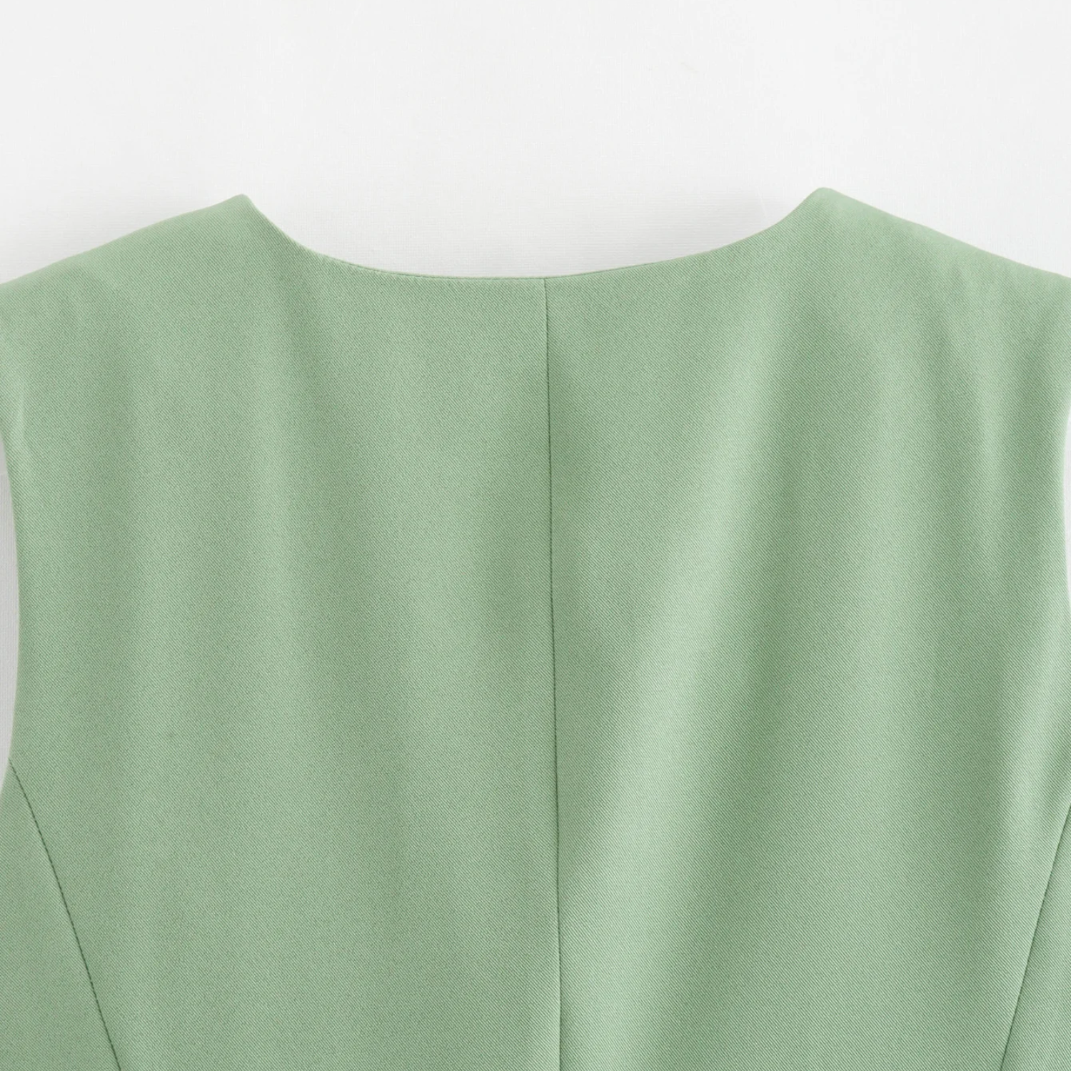Matilda | Sleeveless Buttoned Green Vest Top
