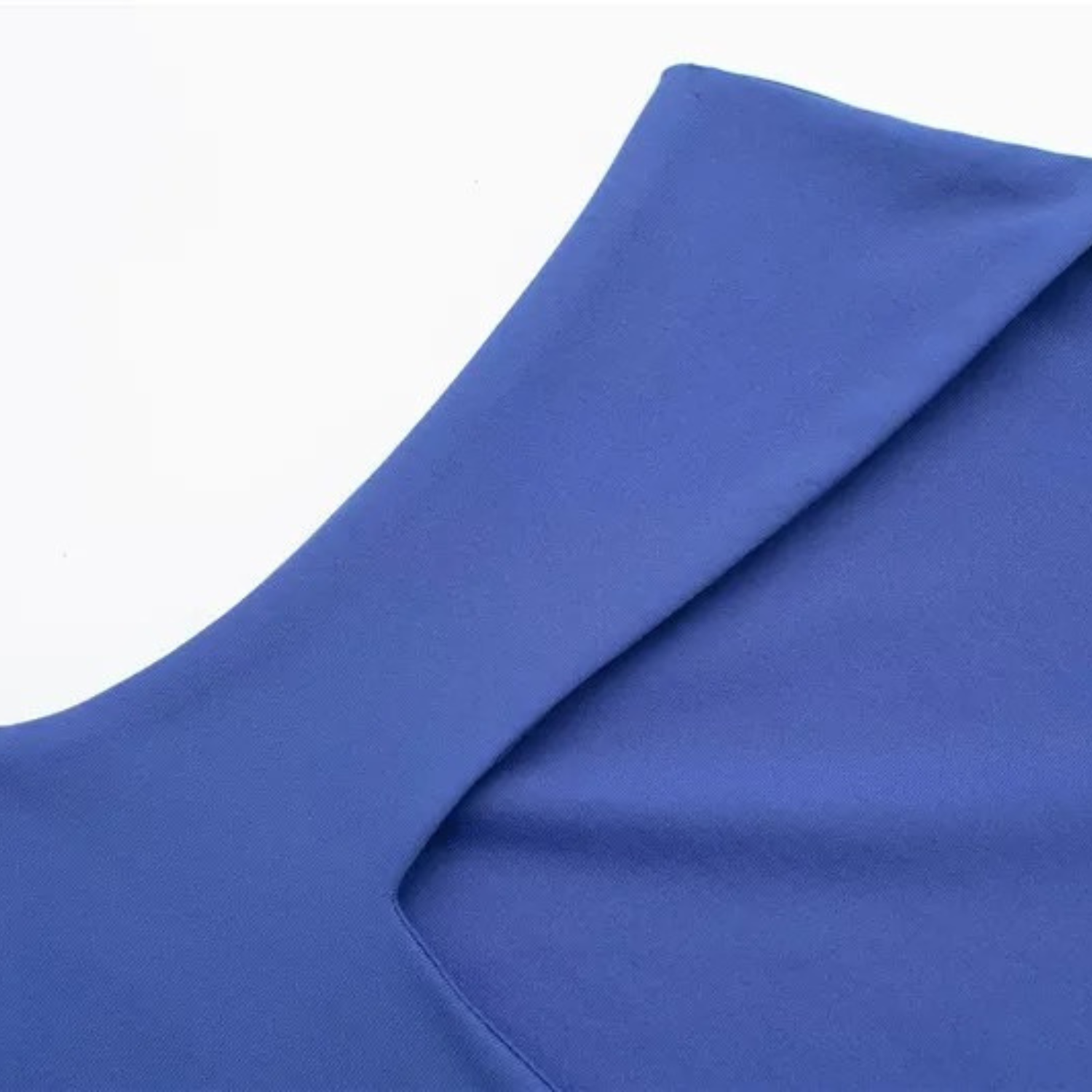 Tia | Square Neck Sleeveless Bodysuit in Blue