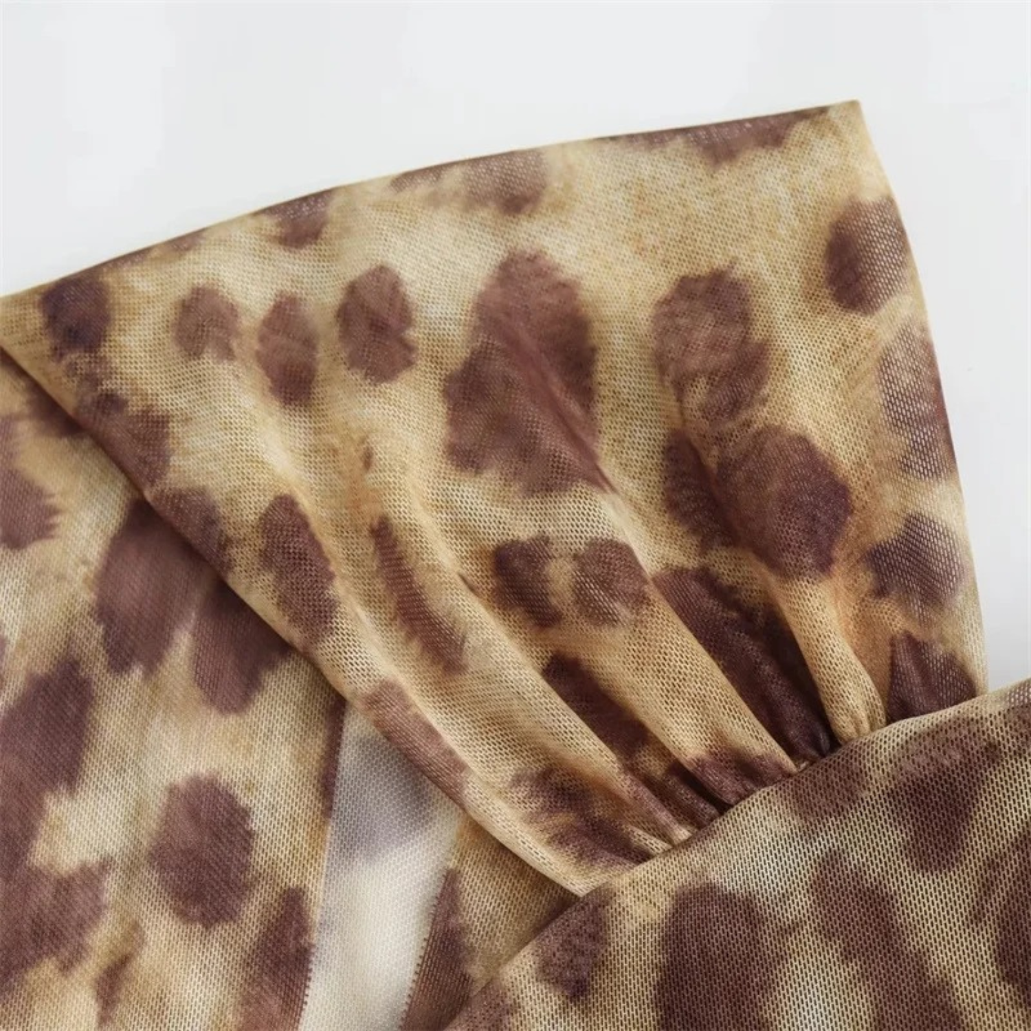Lexi | Leopard Print Off Shoulder Mesh Bodysuit
