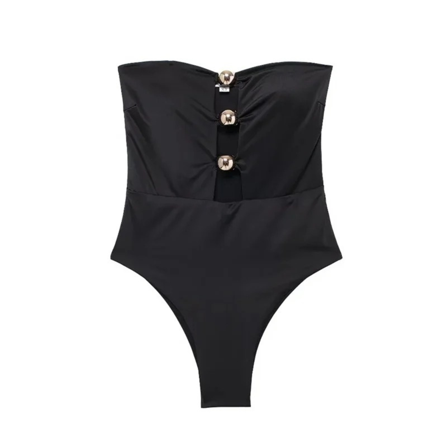 Mila | Strapless Sleeveless Bodysuit in Black