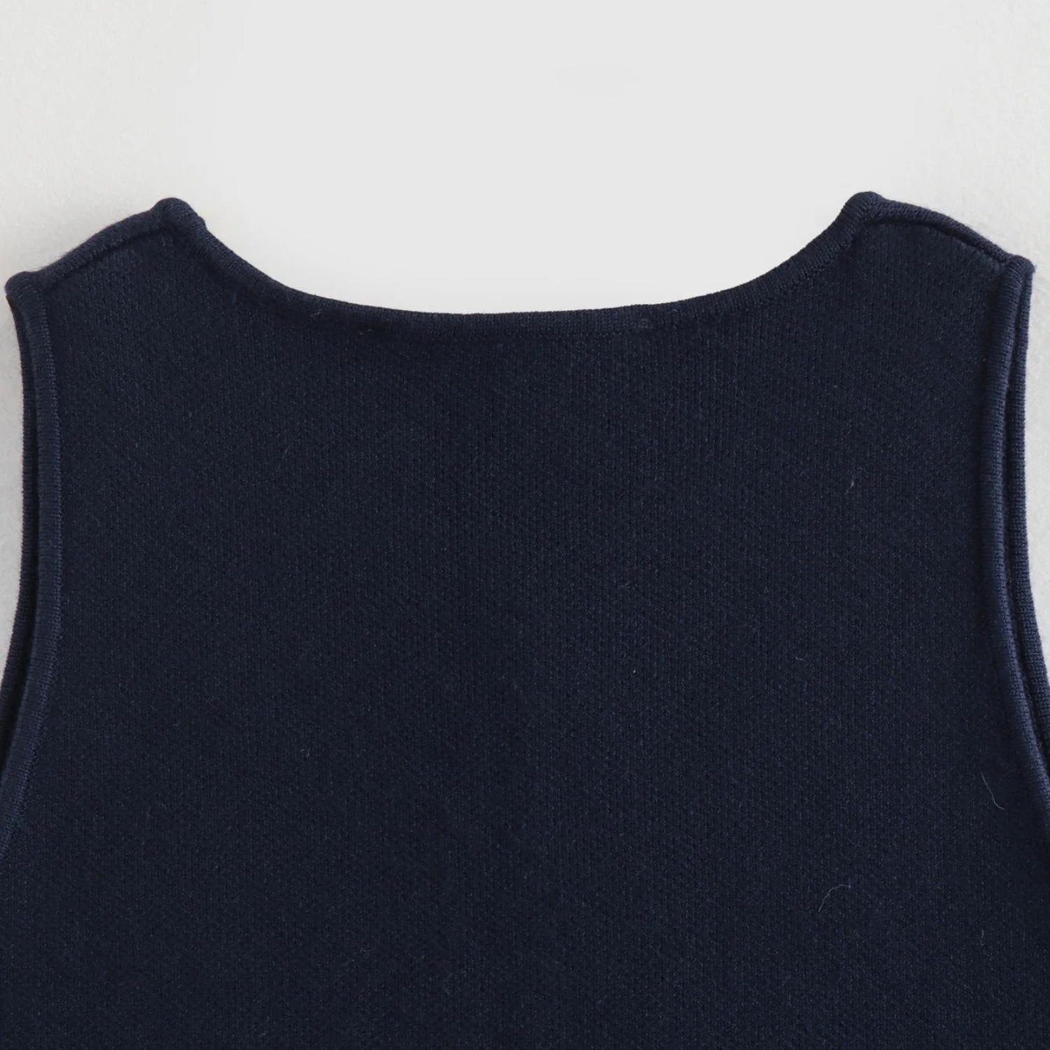 Chloe | White Knit Cropped Tank Top with Buttons