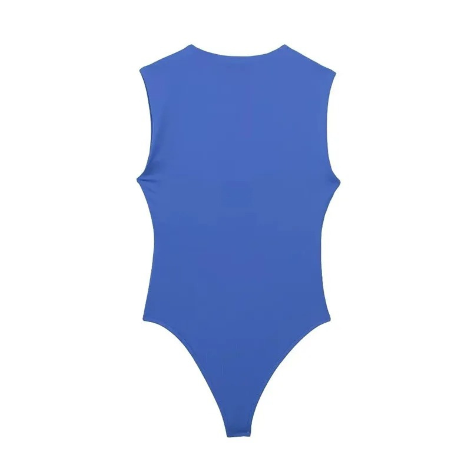 Tia | Square Neck Sleeveless Bodysuit in Blue